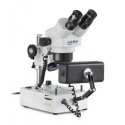 OZG 493 Stereo-Zoom Mikroskop (Schmuck) Bino (nur 220V) Greenough: 0,7-3,6x: HSWF10x23: 10W Hal - Kern Waage
